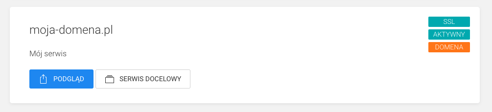 konfiguracja domeny gotowe